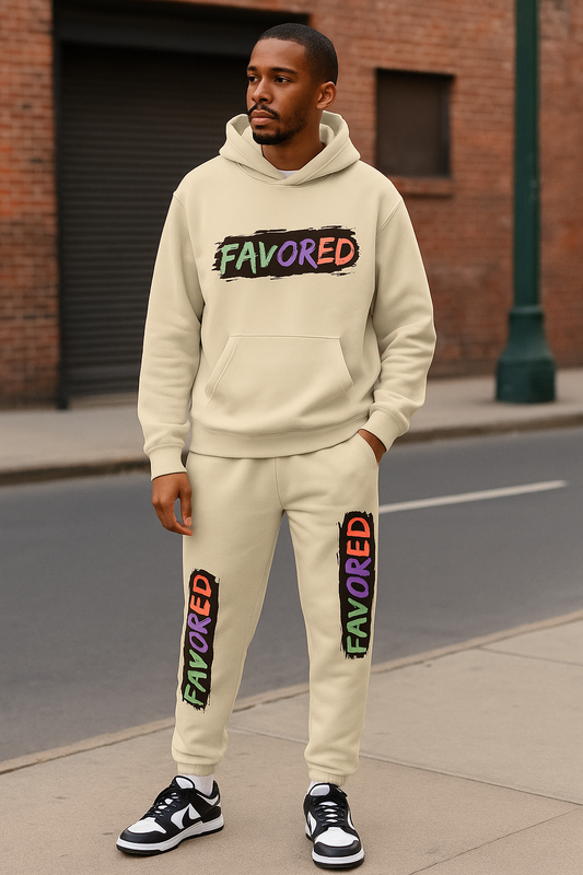 FAVORED Hoodie – Multicolor Brushstroke Edition