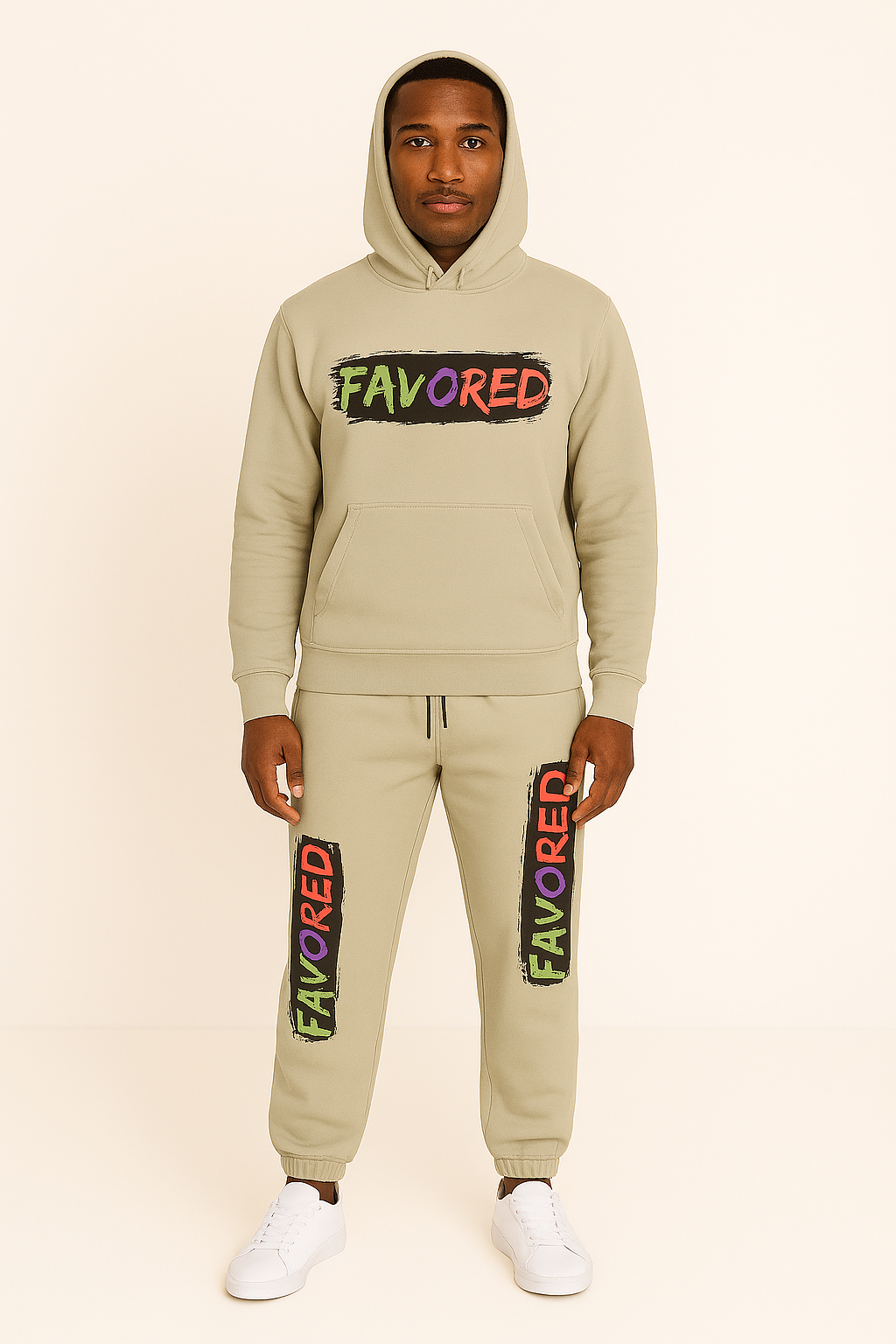 FAVORED Hoodie – Multicolor Brushstroke Edition