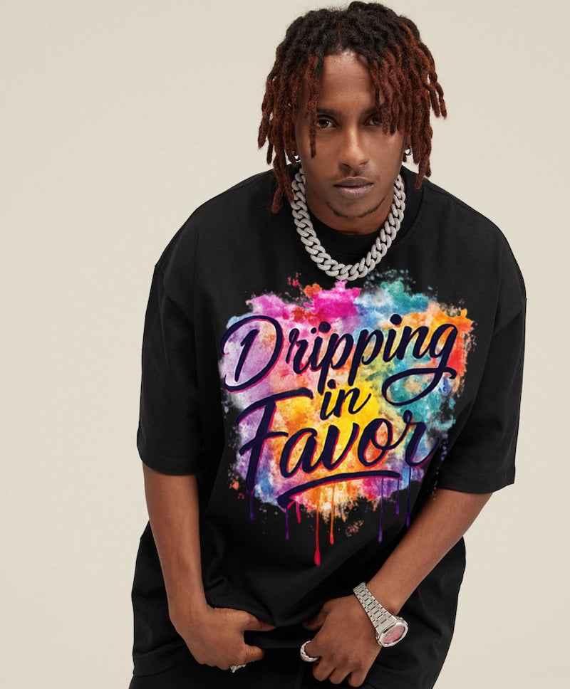 Dripping in Favor – Unisex Loose T-shirt