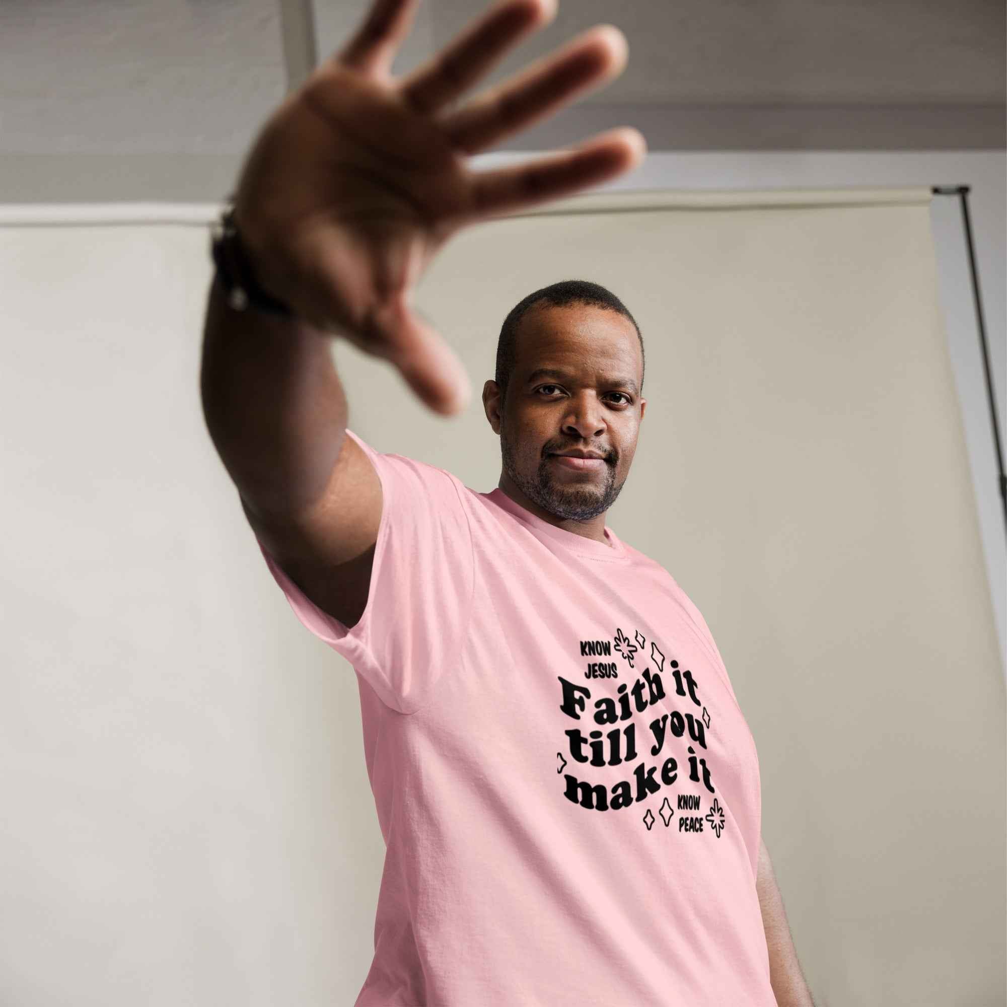 Favor of God Faith it till you make it Unisex classic tee| faith clothing| Christian apparel | Faith