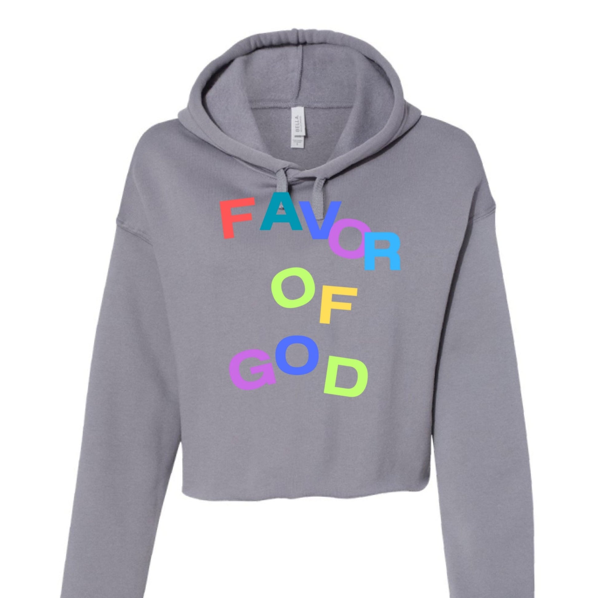 Favor of God Women Crop Top Hoodie | Faith wear with Purpose | Christian | religious| inspirational - FAVOR OF GOD CLOTHING