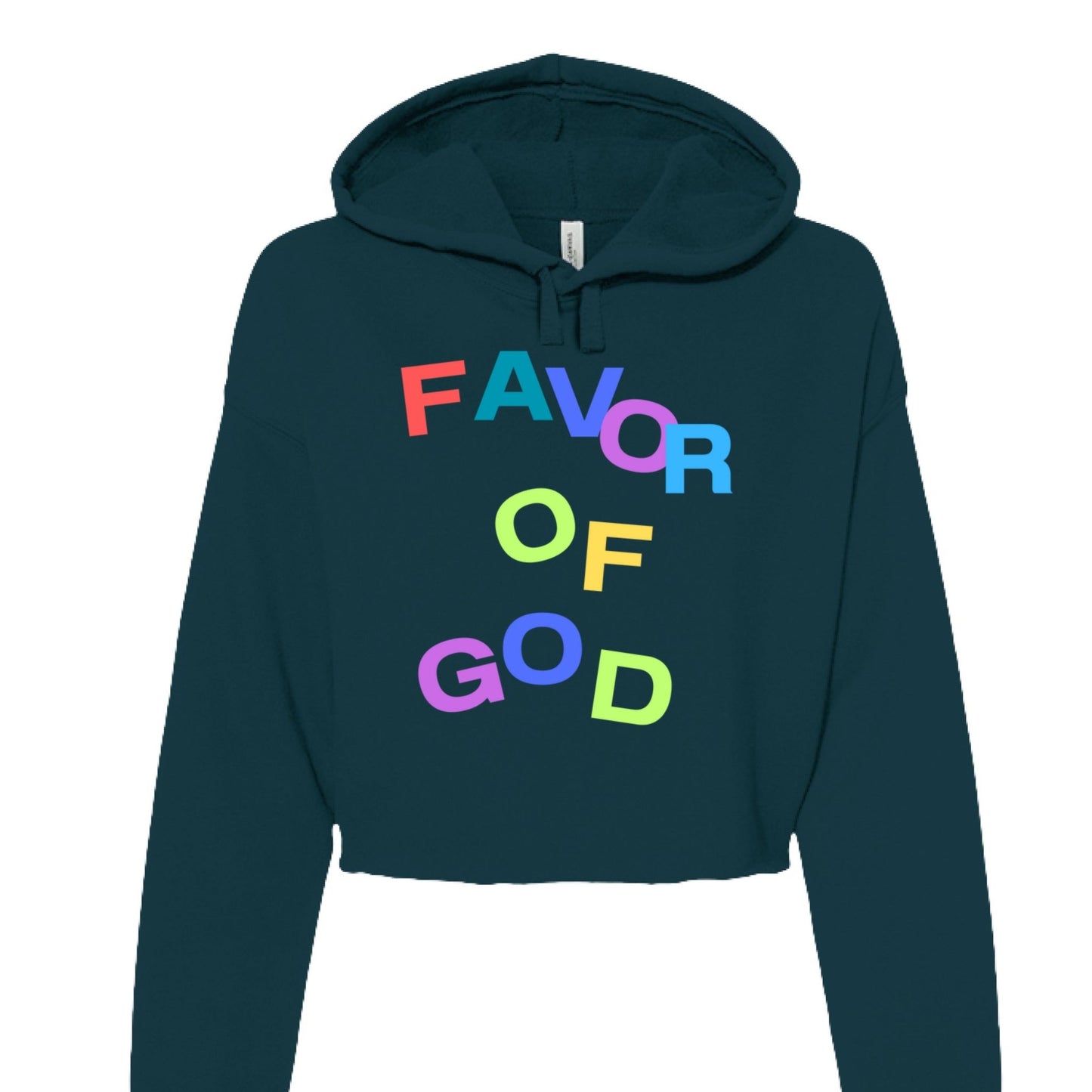 Favor of God Women Crop Top Hoodie | Faith wear with Purpose | Christian | religious| inspirational - FAVOR OF GOD CLOTHING
