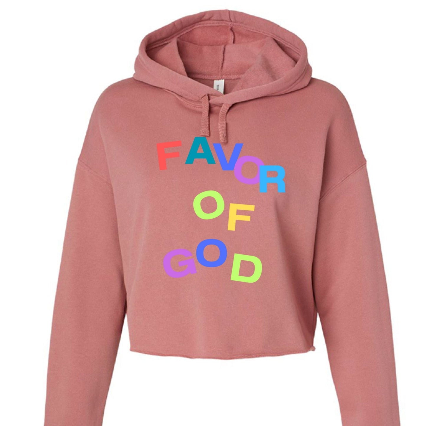 Favor of God Women Crop Top Hoodie | Faith wear with Purpose | Christian | religious| inspirational - FAVOR OF GOD CLOTHING