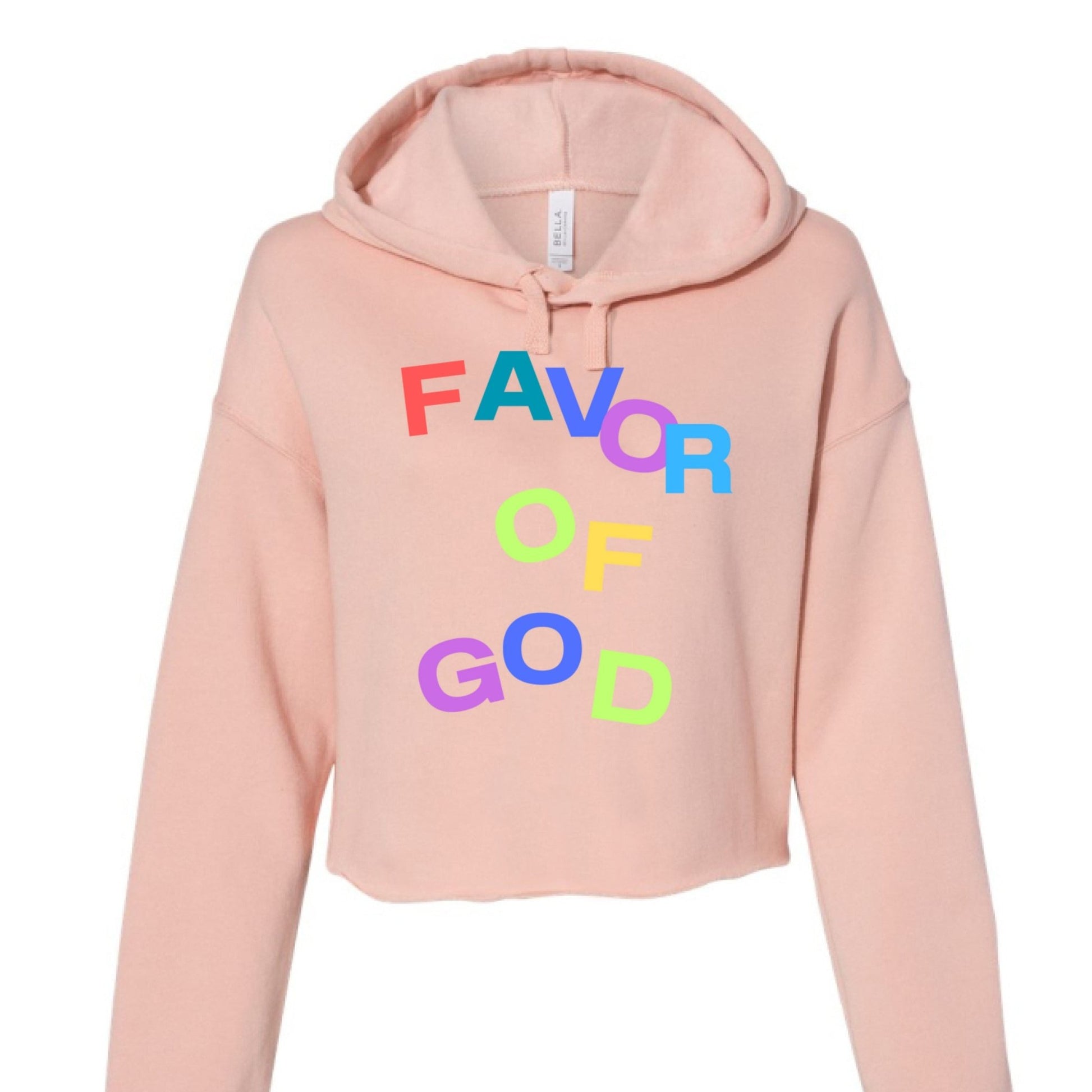 Favor of God Women Crop Top Hoodie | Faith wear with Purpose | Christian | religious| inspirational - FAVOR OF GOD CLOTHING