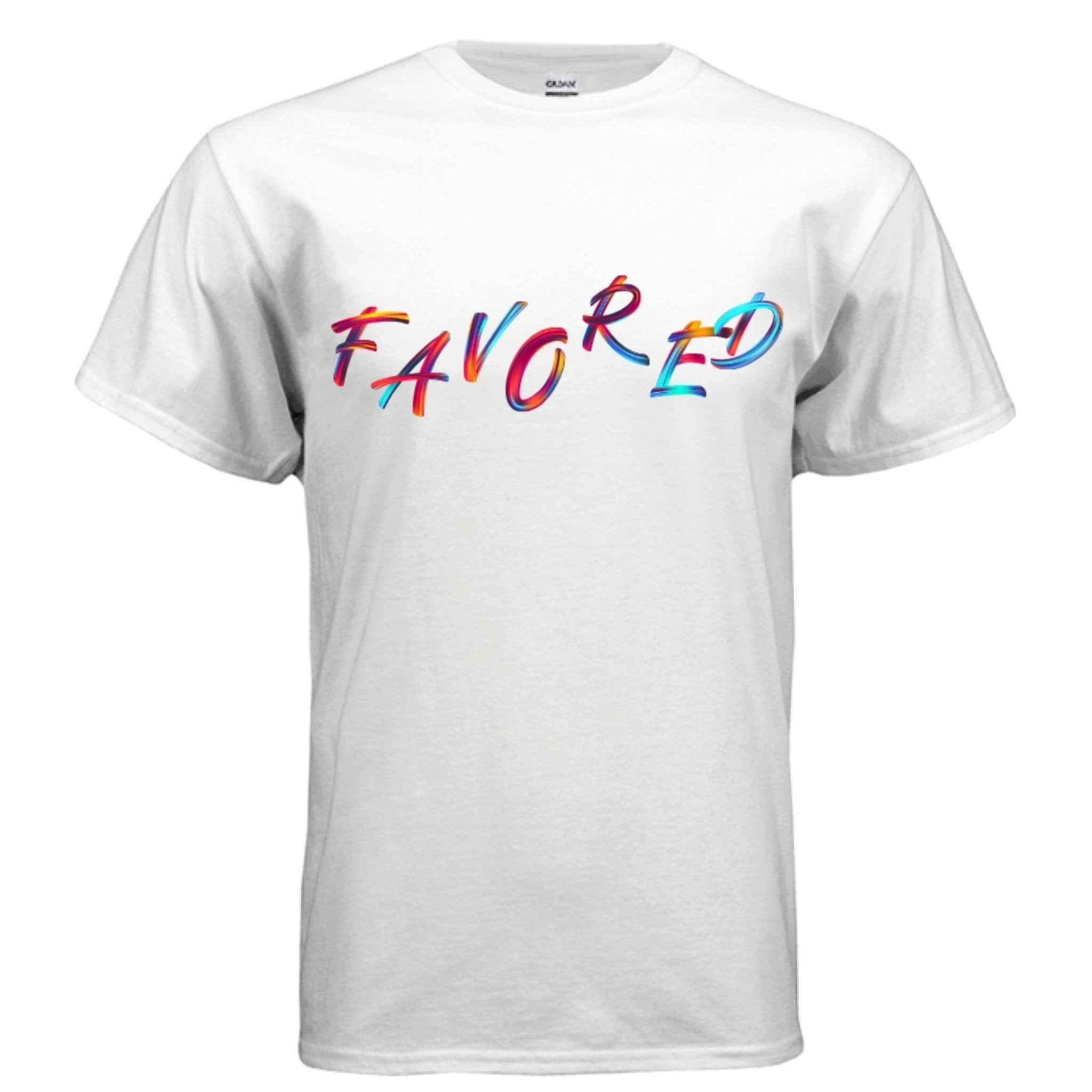 Christian Graphic Tee – FAVORED Faith in Full Color