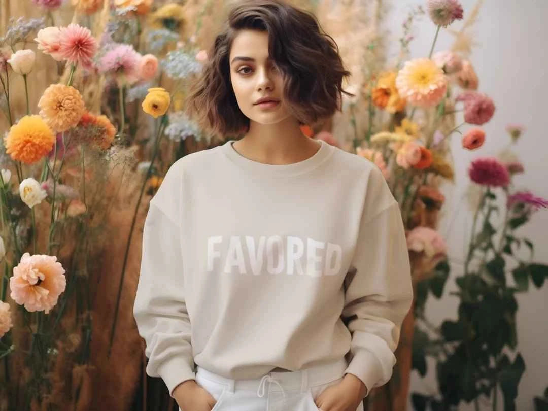 Favored Unisex Sweatshirt| Christian clothing | faith-based fashion | religious | Christian hoodies