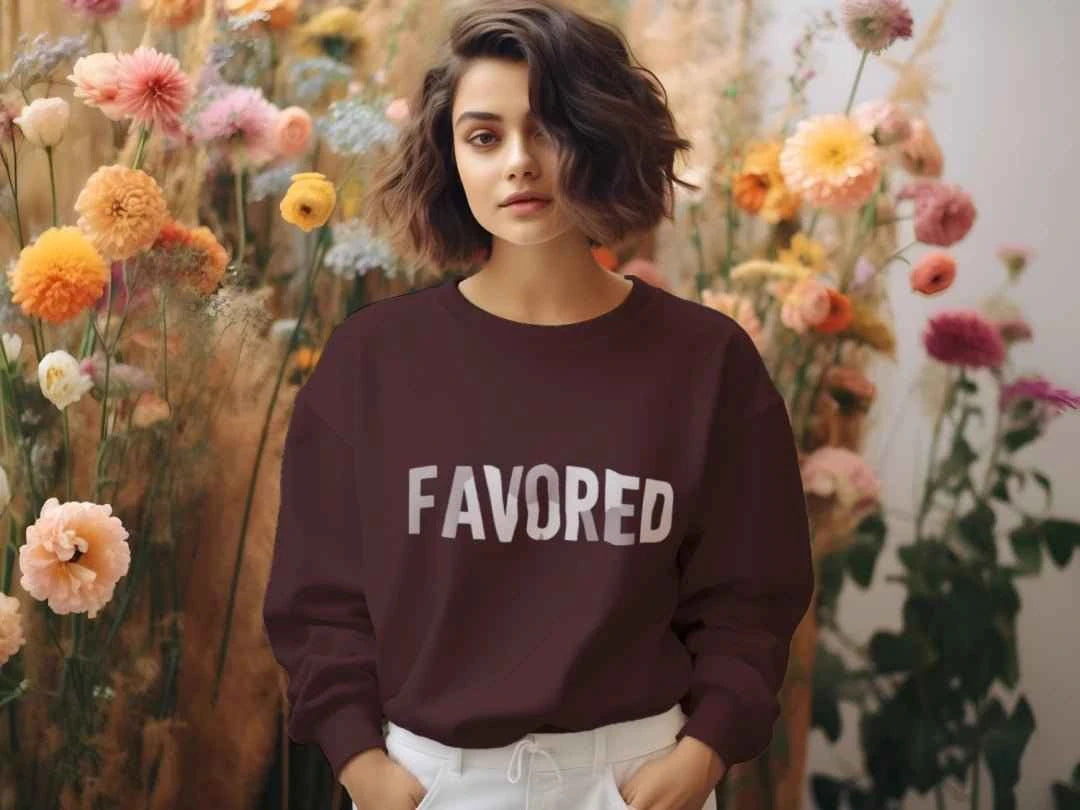 Favored Unisex Sweatshirt| Christian clothing | faith-based fashion | religious | Christian hoodies
