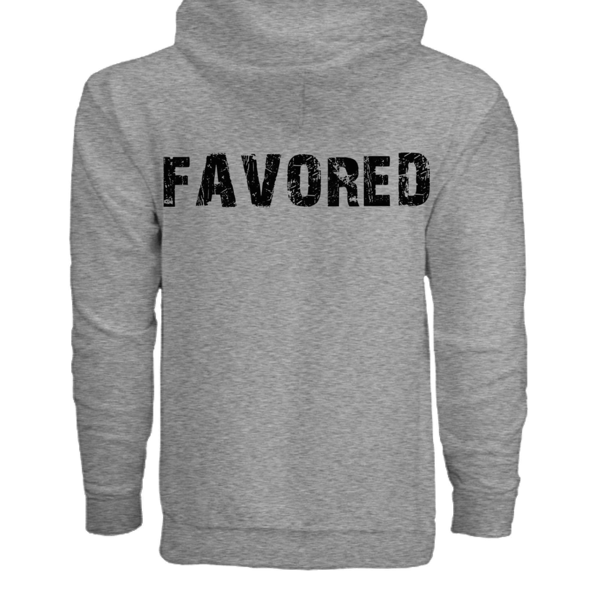 FAVORED Unisex Zipped Hoodie| Grace in Every Step | Christian hoodies, scripture shirts | streetwear