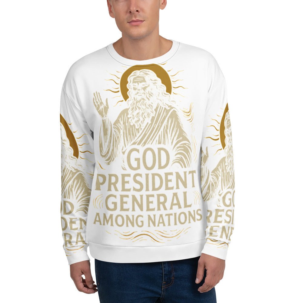 Men President General Among Nations Sweatshirt| Christian clothing | faith fashion | | Christian - FAVOR OF GOD CLOTHING