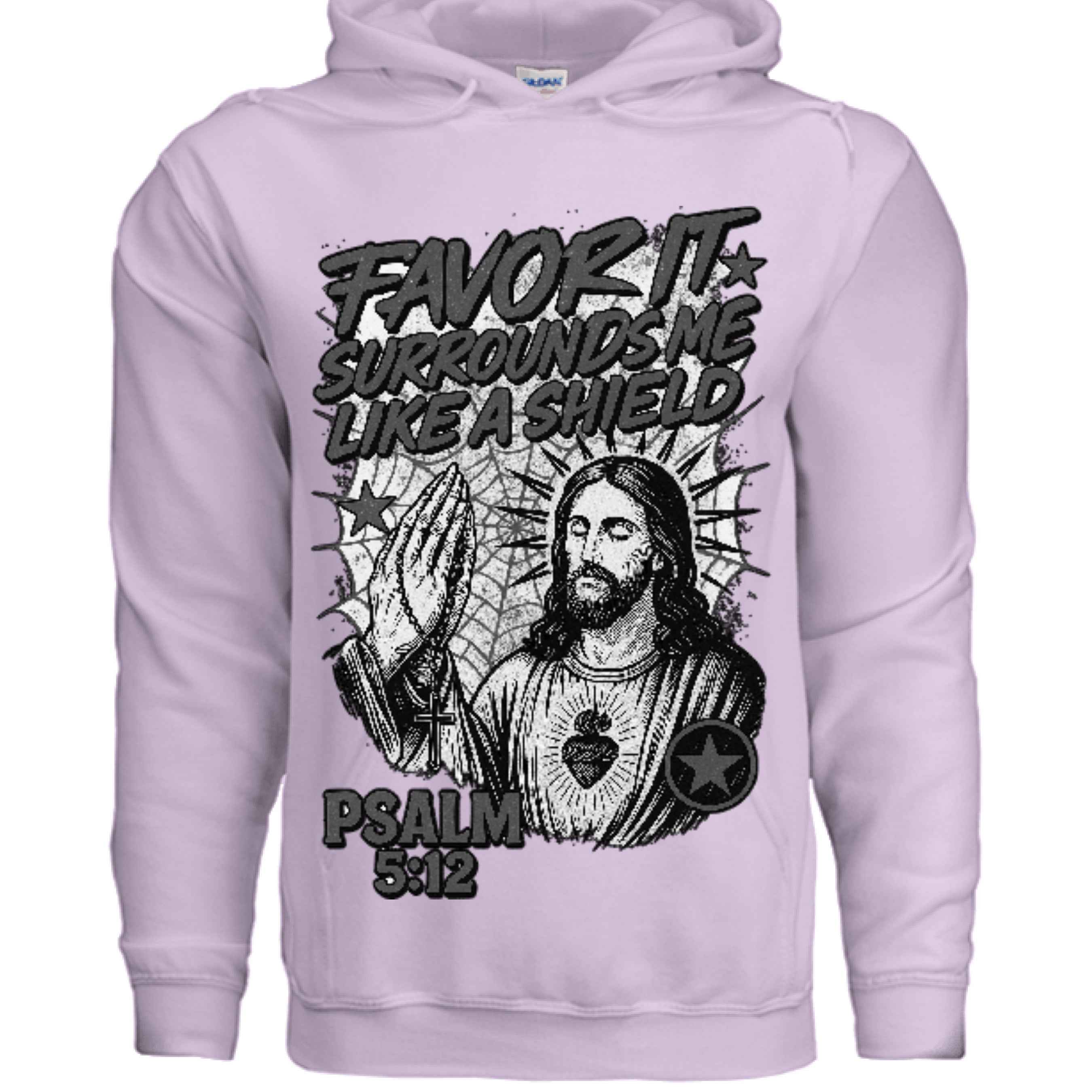 Favor of God “Favor It Surrounds Me Like a Shield” Hoodie – Psalm 5:12 | Christian Hoodie |Faith|