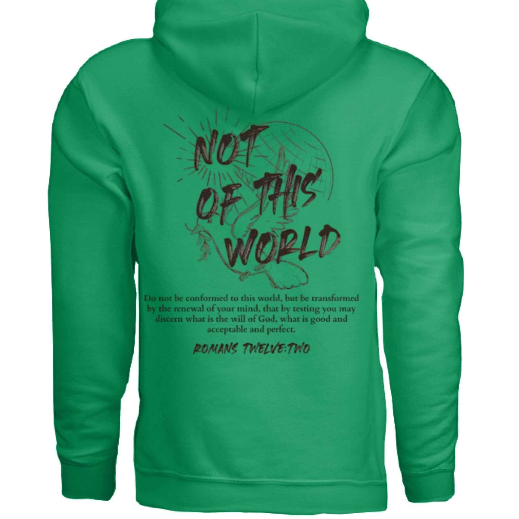 Not of This World Bible Verse Unisex Hoodie Back Print Jesus, Faith, Christian
