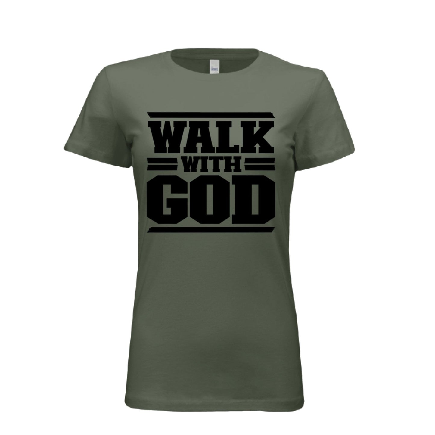 WALK WITH GOD Women Tees | Christian clothing, faith | religious apparel | inspirational t-shirts - FAVOR OF GOD CLOTHING