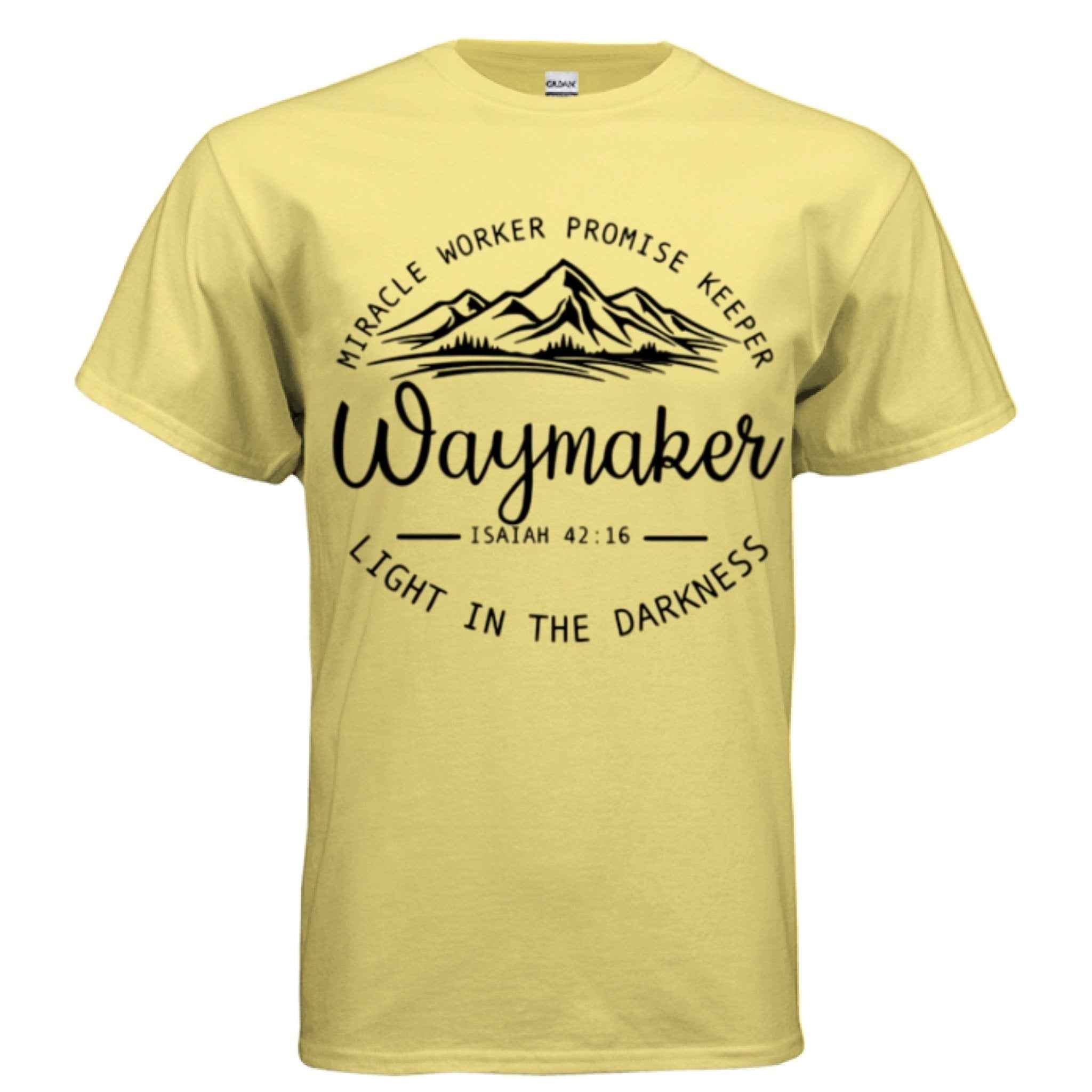 Unisex Way maker Faith Tee – Isaiah 42:16 Inspired