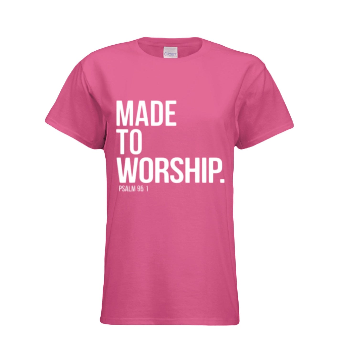Women Made to Worship T-shirt ! Faith Apparel, Gift for Christians, Cozy Church Wear, Inspirational Gift - FAVOR OF GOD CLOTHING