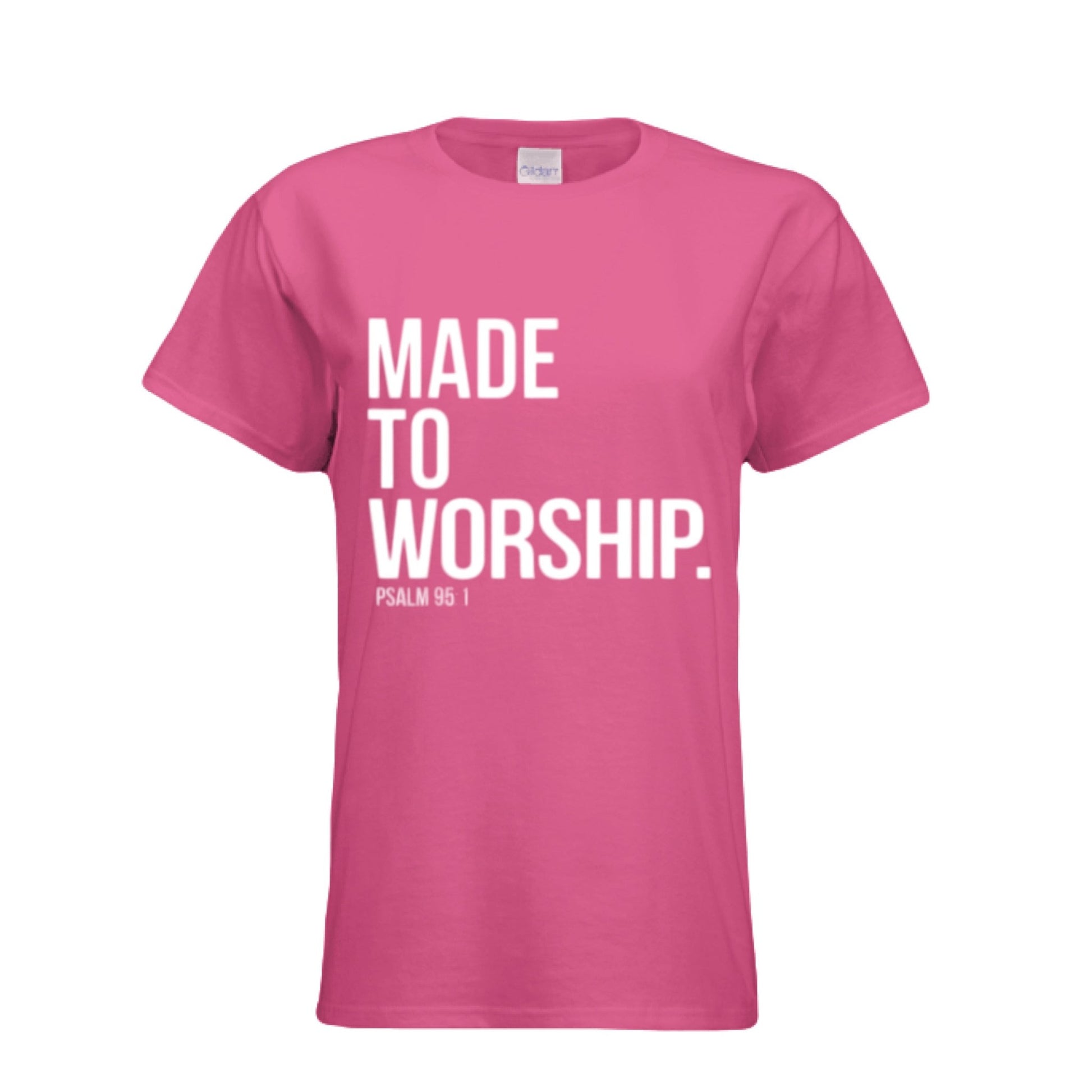 Women Made to Worship T-shirt ! Faith Apparel, Gift for Christians, Cozy Church Wear, Inspirational Gift - FAVOR OF GOD CLOTHING