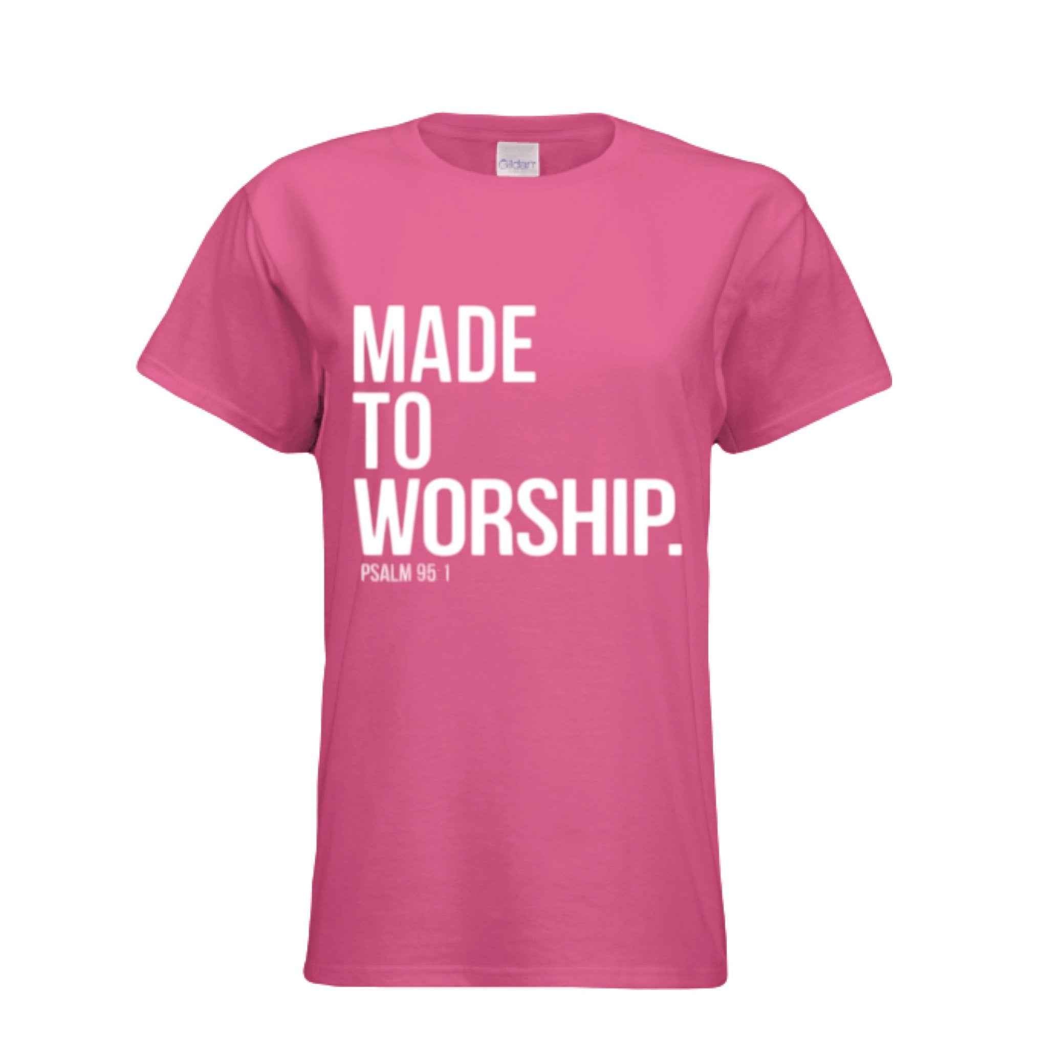 Women Made to Worship T-shirt ! Faith Apparel, Gift for Christians, Church Wear, Inspirational Gift