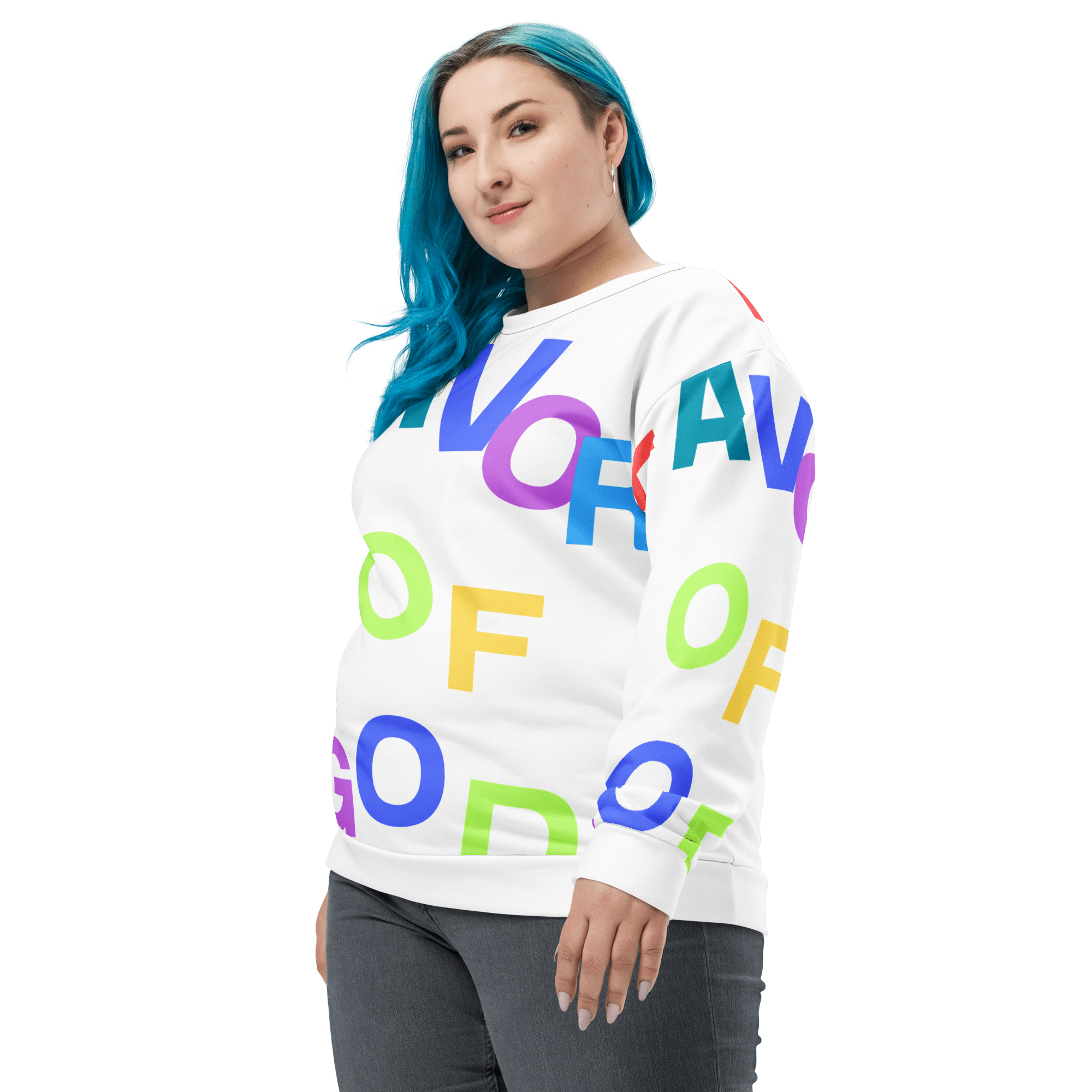 Women Favor of God All over Print Sweatshirt | Christian clothing |Faith |religious |inspirational - FAVOR OF GOD CLOTHING