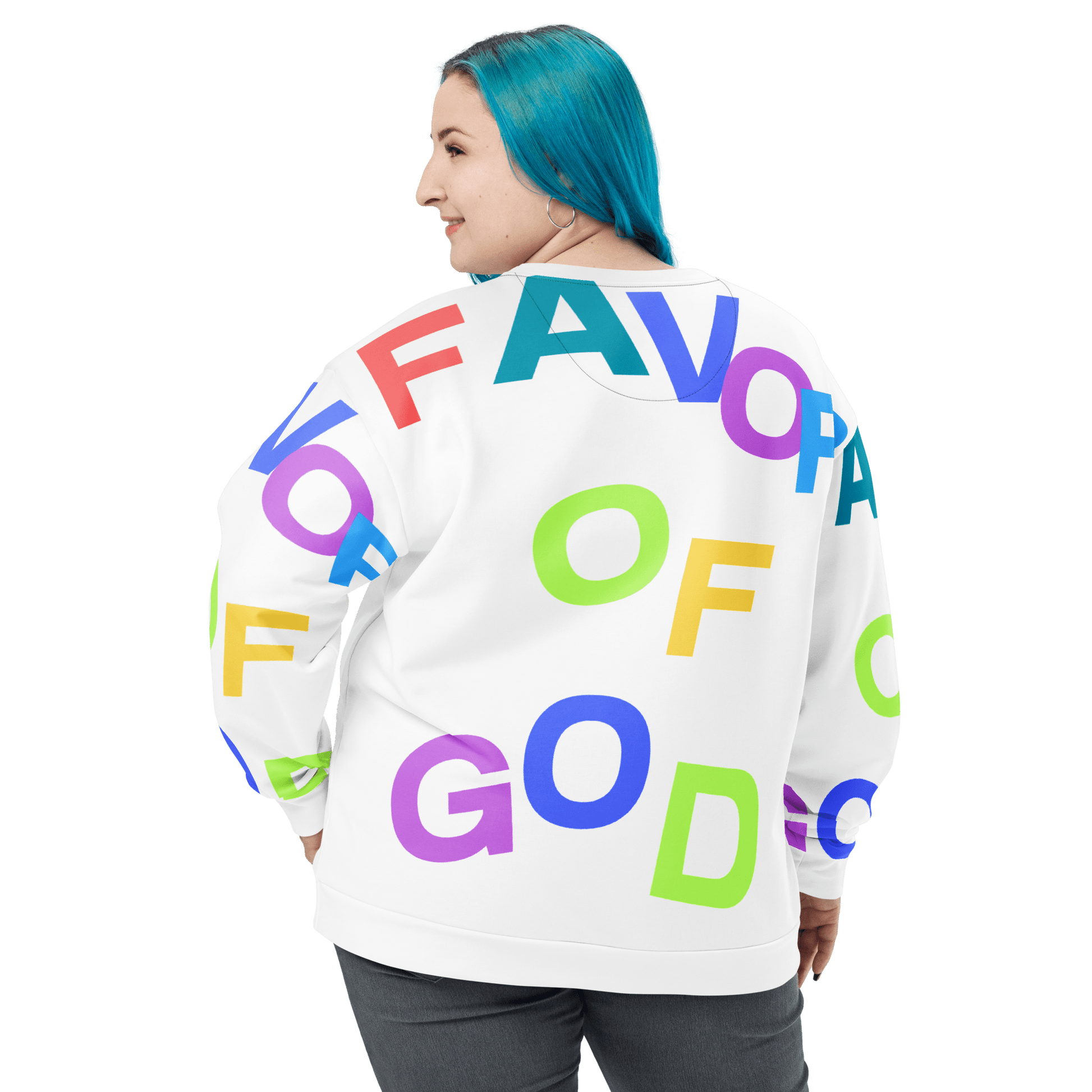 Women Favor of God All over Print Sweatshirt | Christian clothing |Faith |religious |inspirational - FAVOR OF GOD CLOTHING