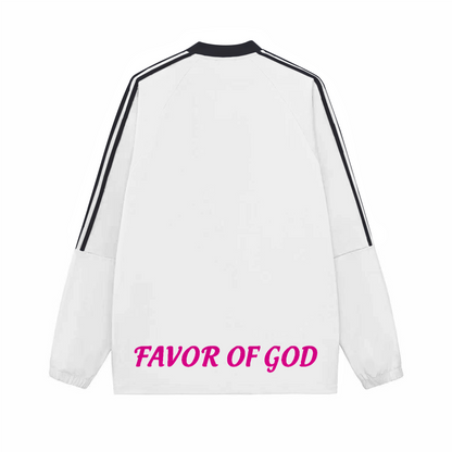 Dripping in Favor Colorblock V-neck Long Sleeve Shirt