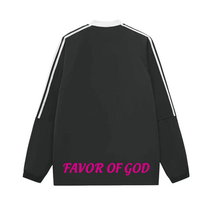 Dripping in Favor Colorblock V-neck Long Sleeve Shirt