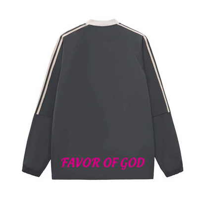 Dripping in Favor Colorblock V-neck Long Sleeve Shirt