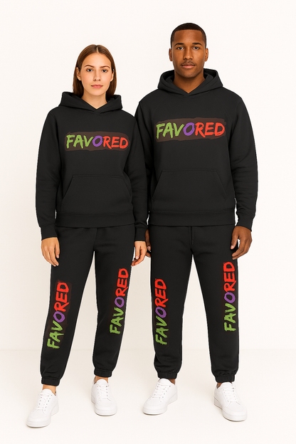 FAVORED Hoodie – Multicolor Brushstroke Edition