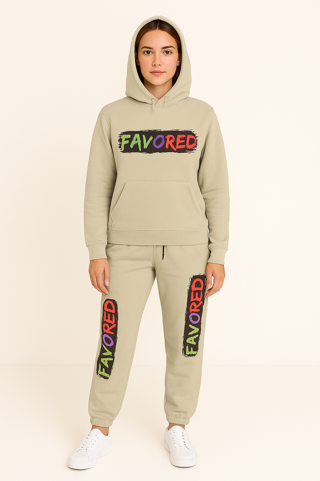 FAVORED Hoodie – Multicolor Brushstroke Edition