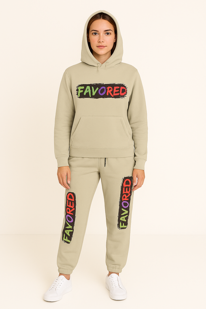 FAVORED Hoodie – Multicolor Brushstroke Edition
