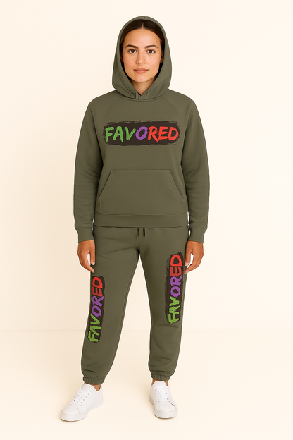 FAVORED Hoodie – Multicolor Brushstroke Edition