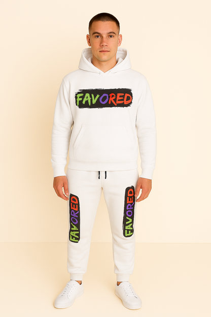 FAVORED Hoodie – Multicolor Brushstroke Edition