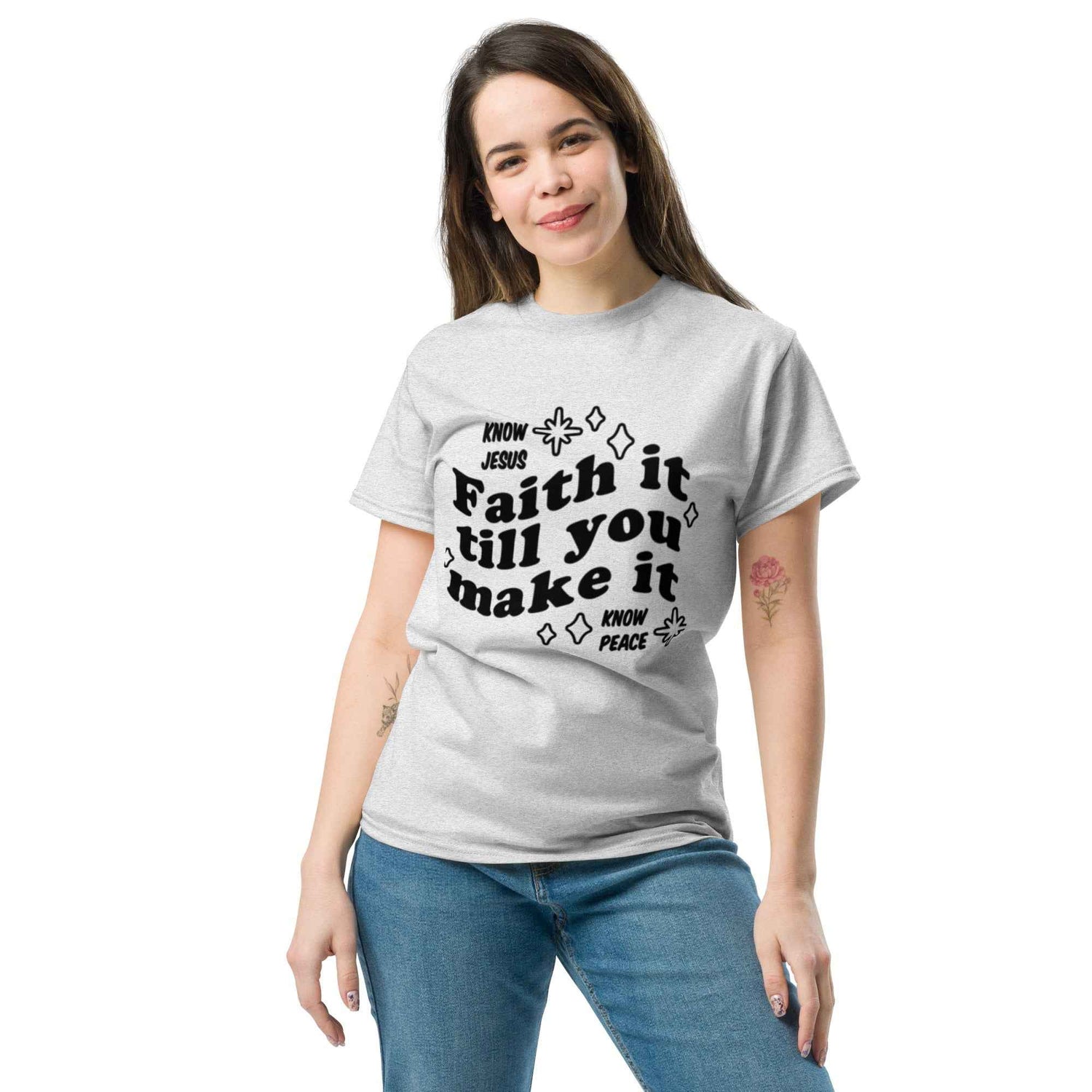 Favor of God Faith it till you make it Unisex classic tee| faith clothing| Christian apparel | Faith