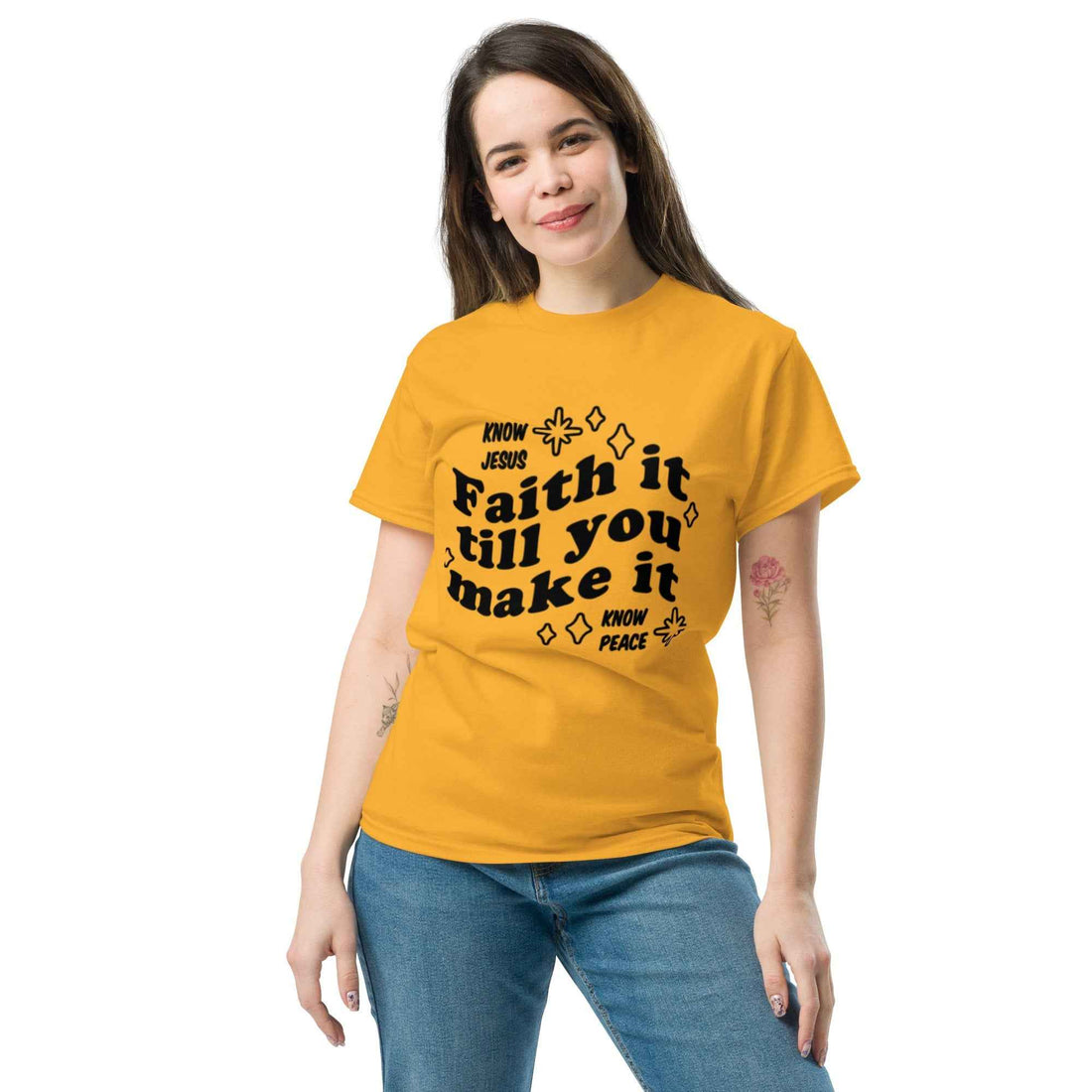 Favor of God Faith it till you make it Unisex classic tee| faith clothing| Christian apparel | Faith