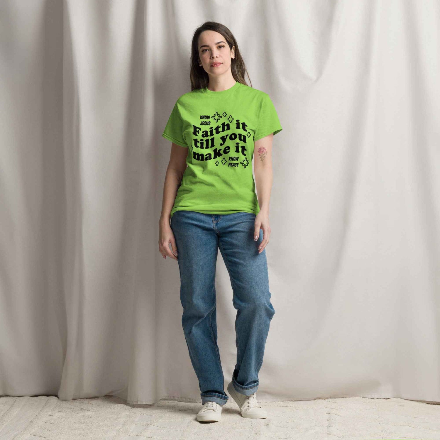 Favor of God Faith it till you make it Unisex classic tee| faith clothing| Christian apparel | Faith