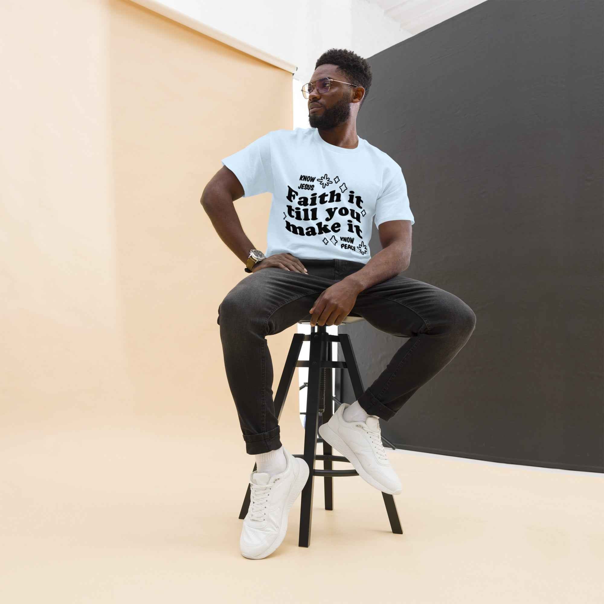Favor of God Faith it till you make it Unisex classic tee| faith clothing| Christian apparel | Faith