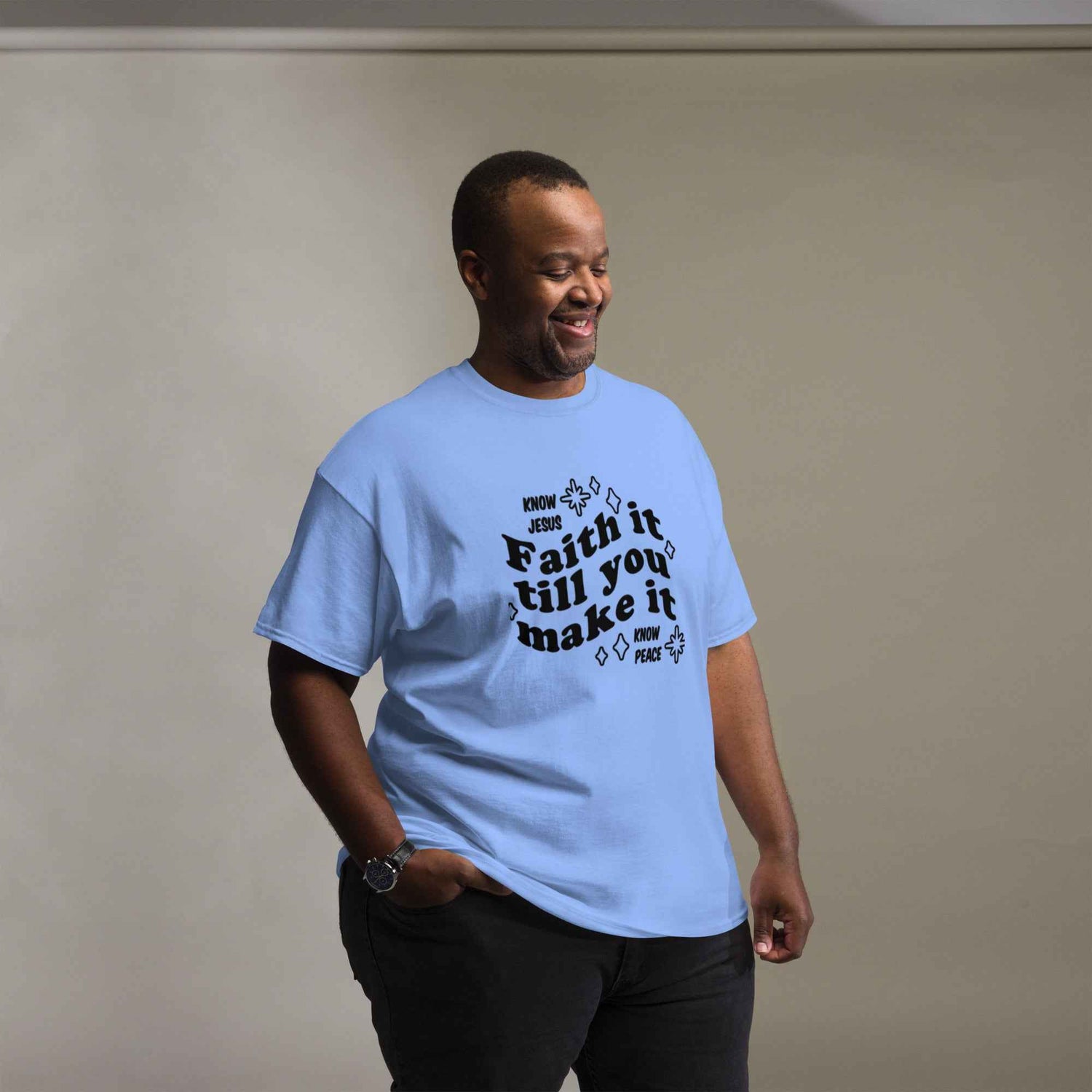 Favor of God Faith it till you make it Unisex classic tee| faith clothing| Christian apparel | Faith