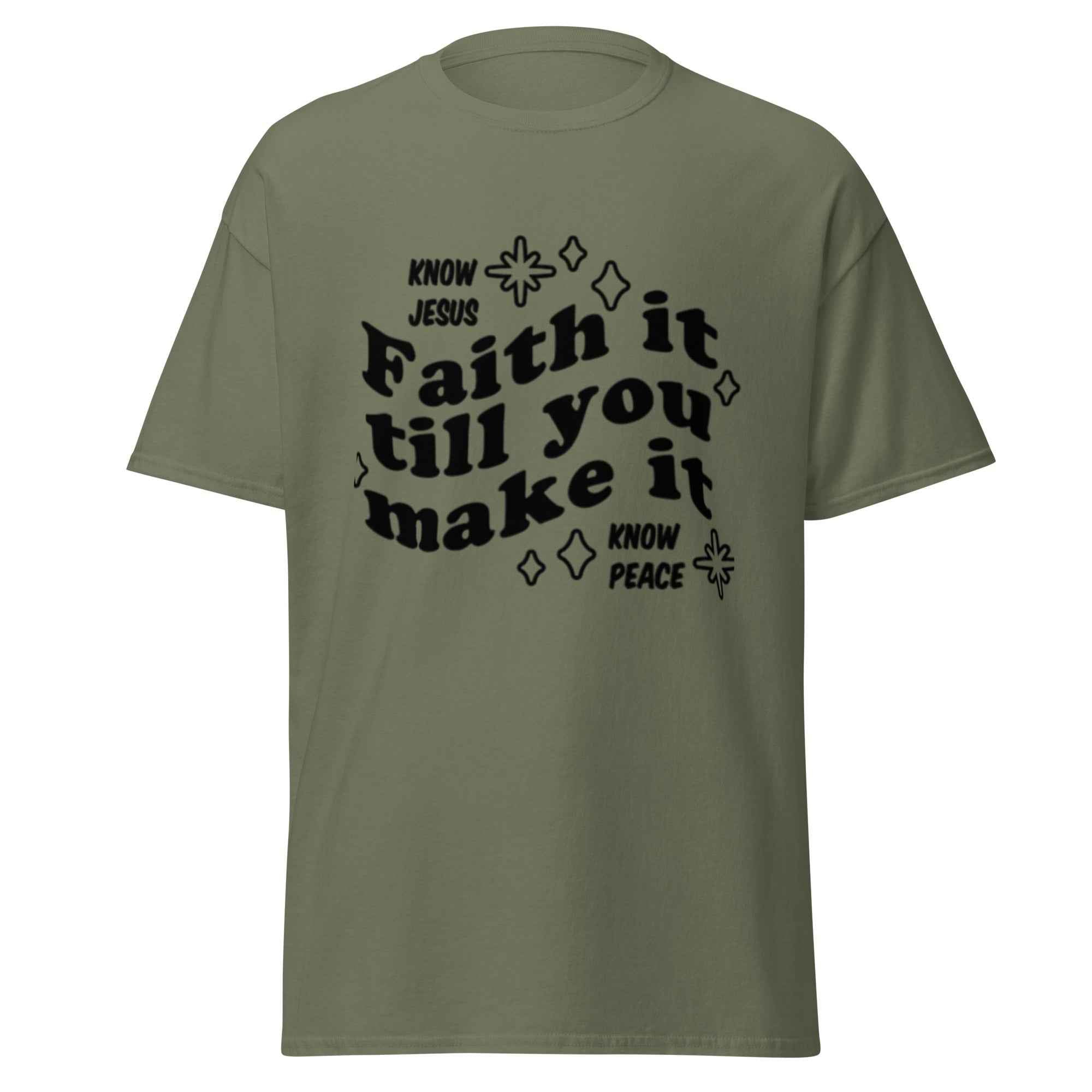 Favor of God Faith it till you make it Unisex classic tee| faith clothing| Christian apparel | Faith
