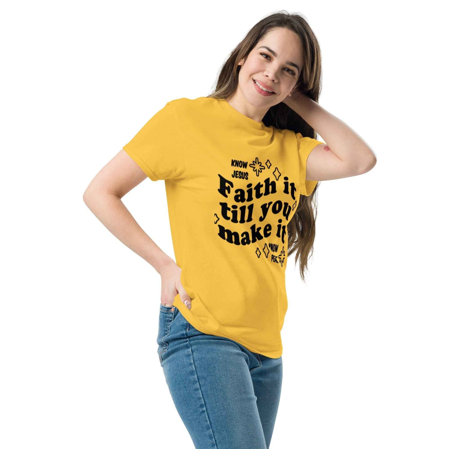 Favor of God Faith it till you make it Unisex classic tee| faith clothing| Christian apparel | Faith