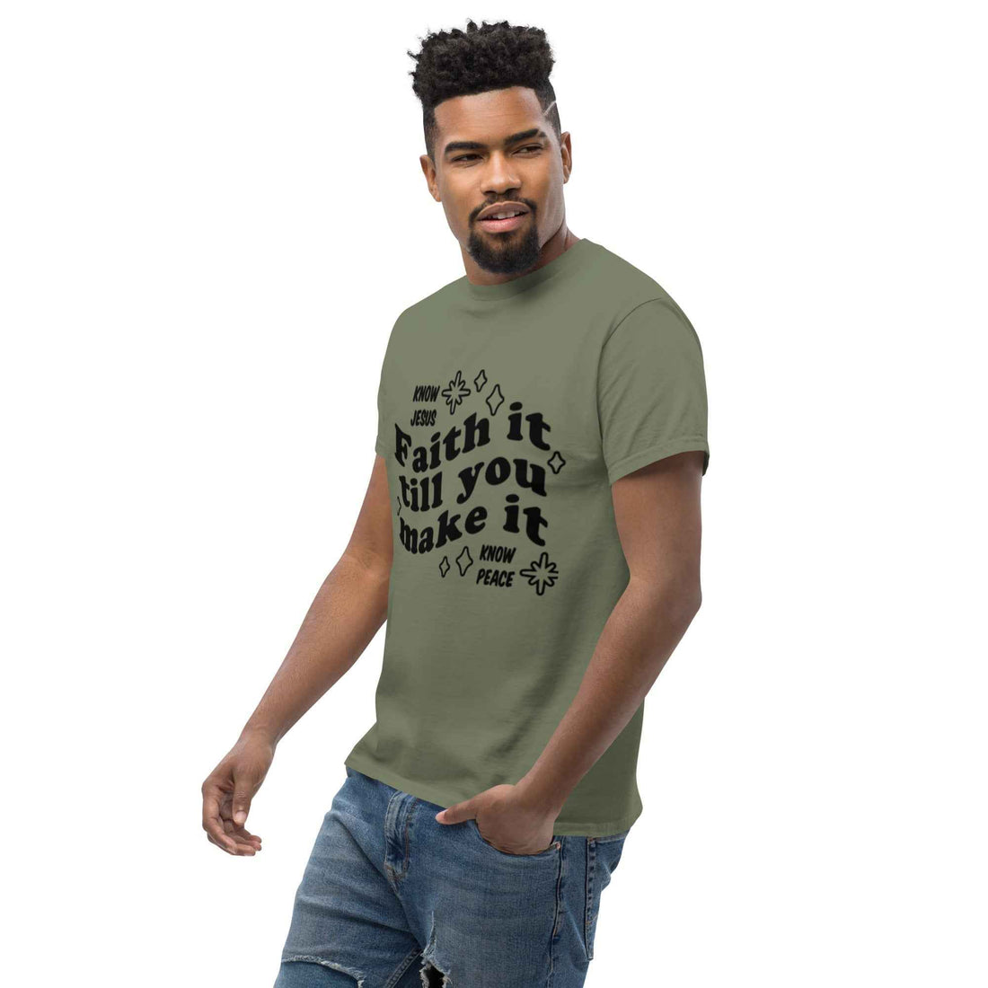 Favor of God Faith it till you make it Unisex classic tee| faith clothing| Christian apparel | Faith