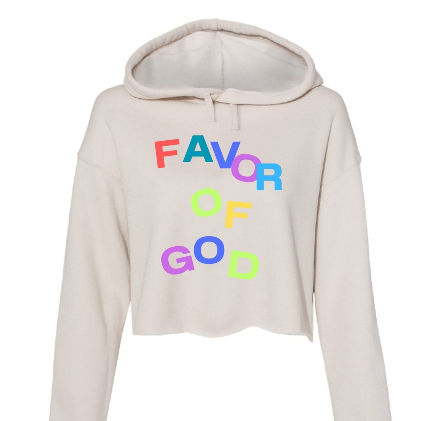 Favor of God Women Crop Top Hoodie | Faith wear with Purpose | Christian | religious| inspirational - FAVOR OF GOD CLOTHING