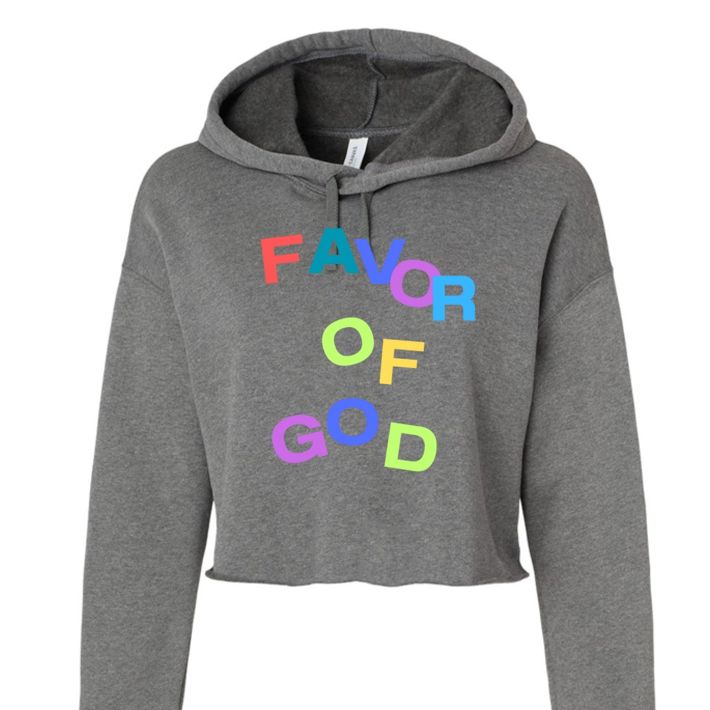 Favor of God Women Crop Top Hoodie | Faith wear with Purpose | Christian | religious| inspirational - FAVOR OF GOD CLOTHING