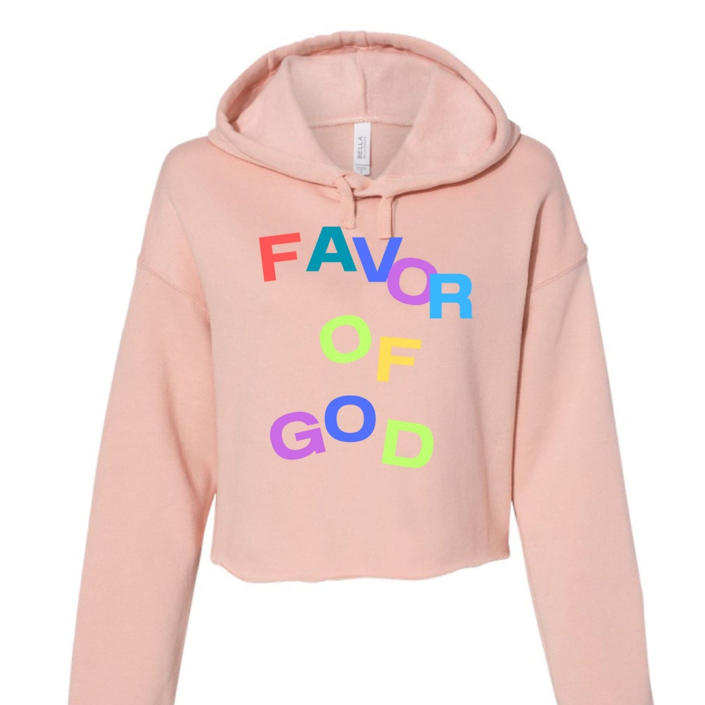 Favor of God Women Crop Top Hoodie | Faith wear with Purpose | Christian | religious| inspirational - FAVOR OF GOD CLOTHING