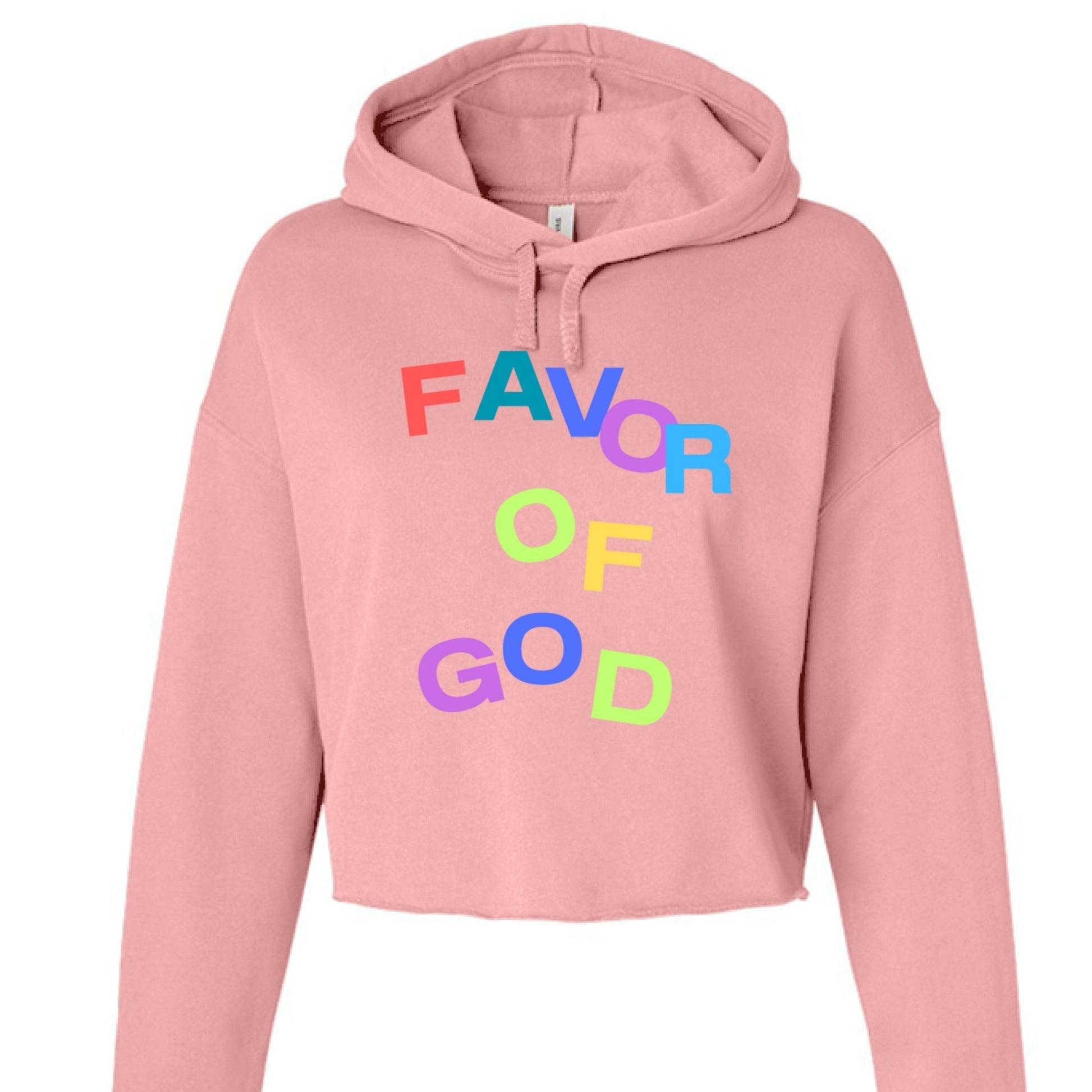 Favor of God Women Crop Top Hoodie | Faith wear with Purpose | Christian | religious| inspirational - FAVOR OF GOD CLOTHING