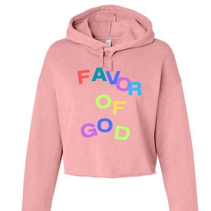 Favor of God Women Crop Top Hoodie | Faith wear with Purpose | Christian | religious| inspirational - FAVOR OF GOD CLOTHING