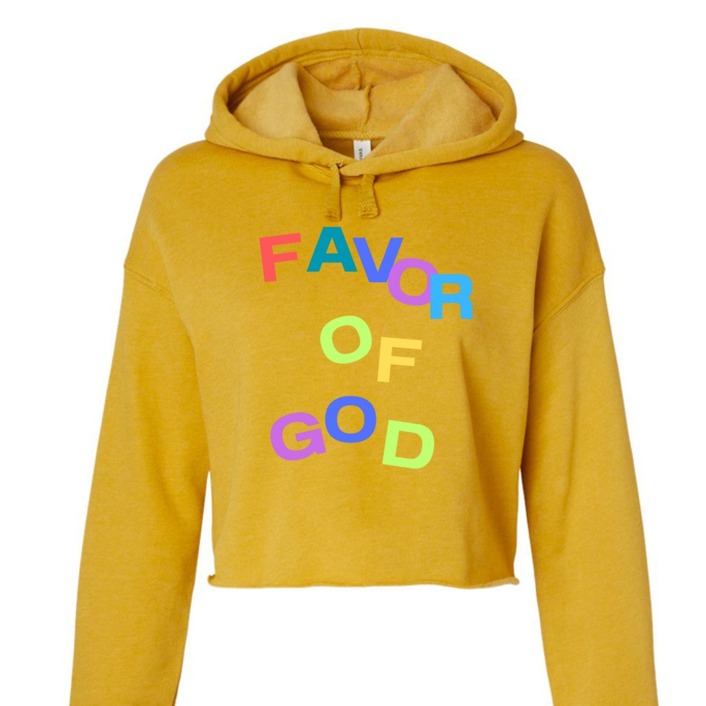 Favor of God Women Crop Top Hoodie | Faith wear with Purpose | Christian | religious| inspirational - FAVOR OF GOD CLOTHING
