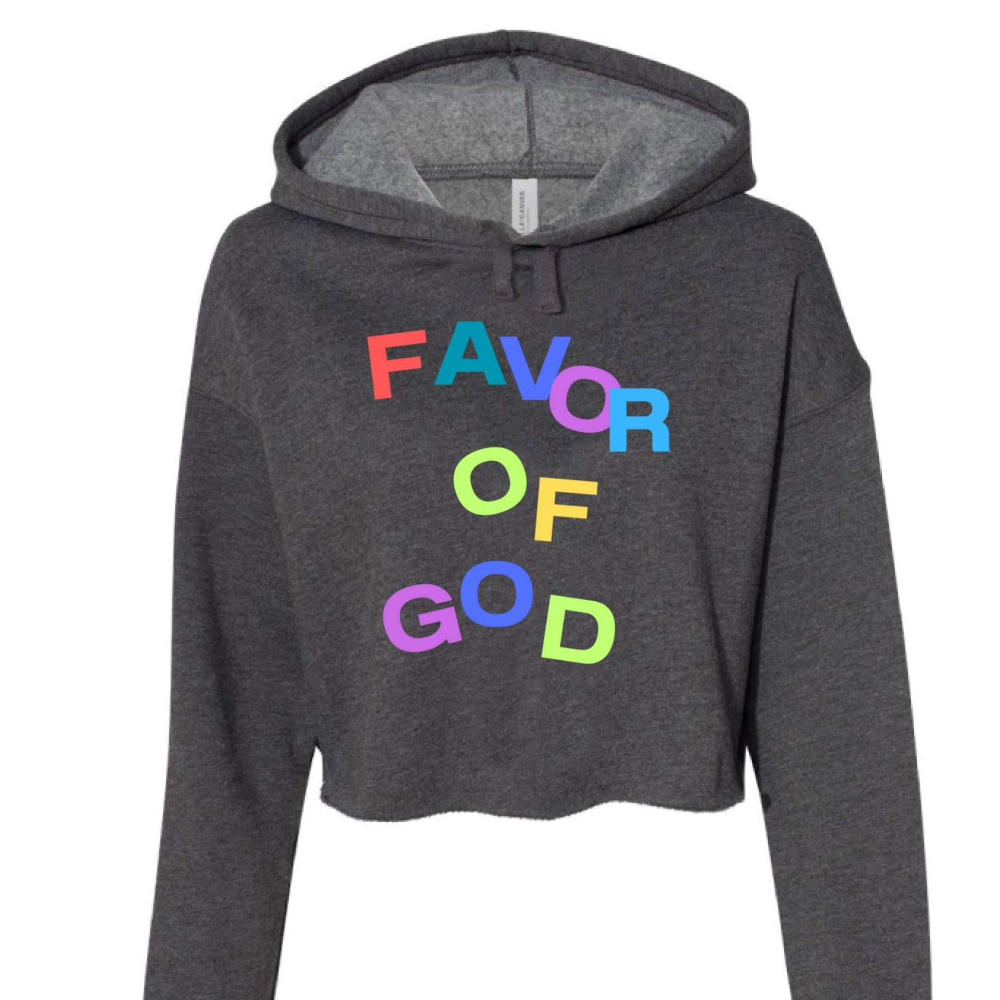 Favor of God Women Crop Top Hoodie | Faith wear with Purpose | Christian | religious| inspirational - FAVOR OF GOD CLOTHING