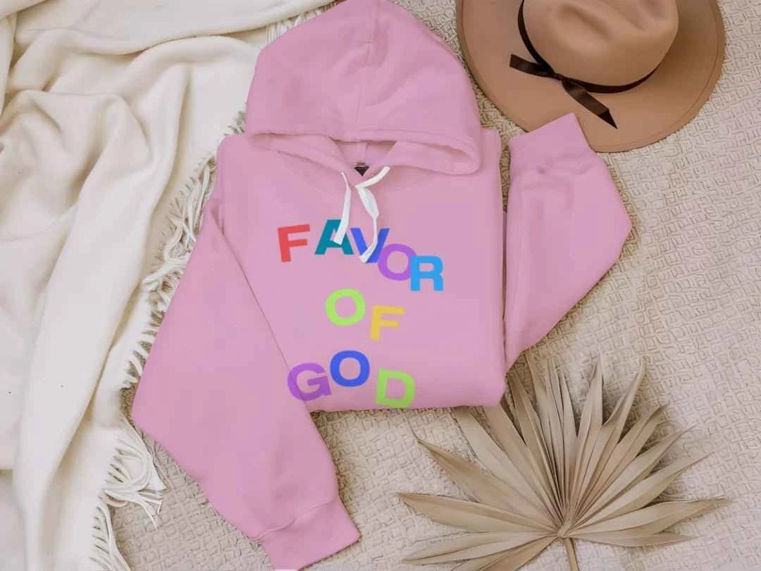 Favor of God WOMEN Multicolor Hoodie |Christian clothing | faith-based fashion