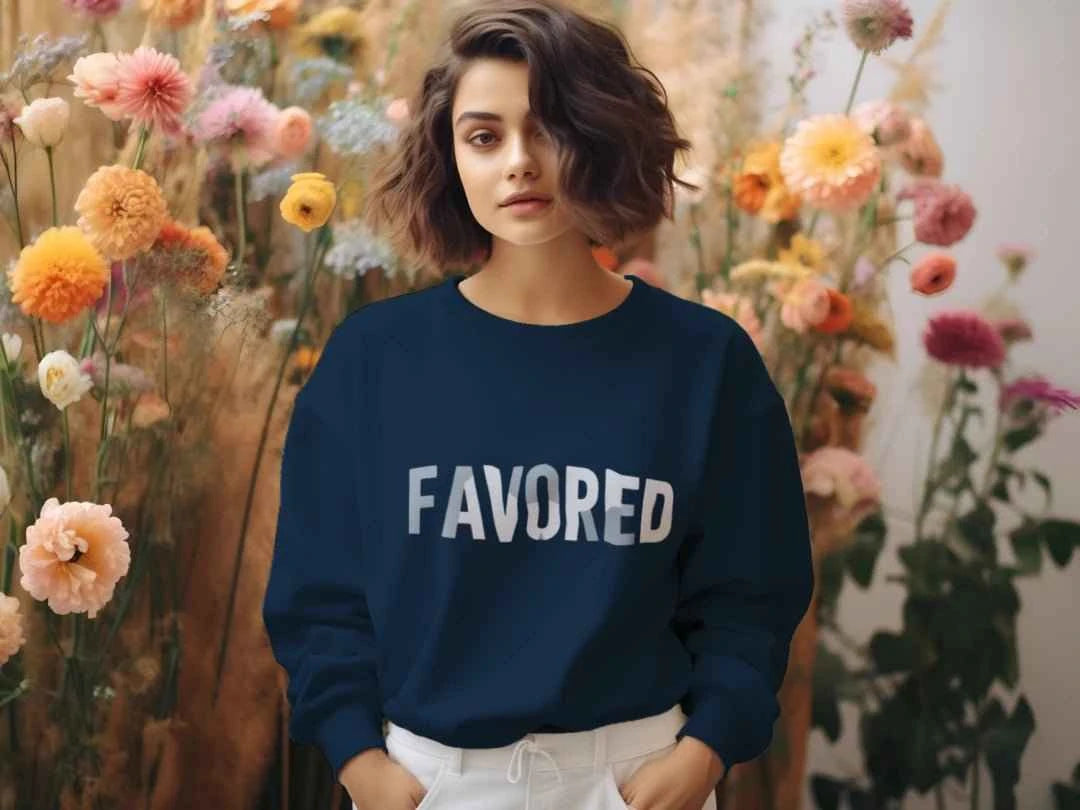 Favored Unisex Sweatshirt| Christian clothing | faith-based fashion | religious | Christian hoodies
