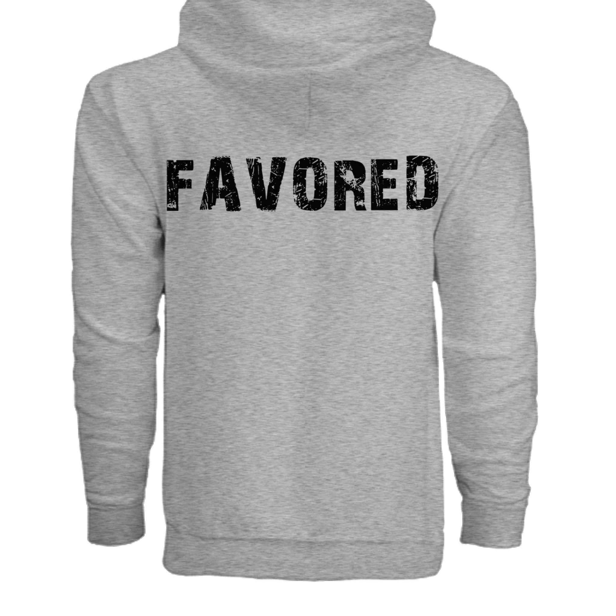 FAVORED Unisex Zipped Hoodie| Grace in Every Step | Christian hoodies, scripture shirts | streetwear