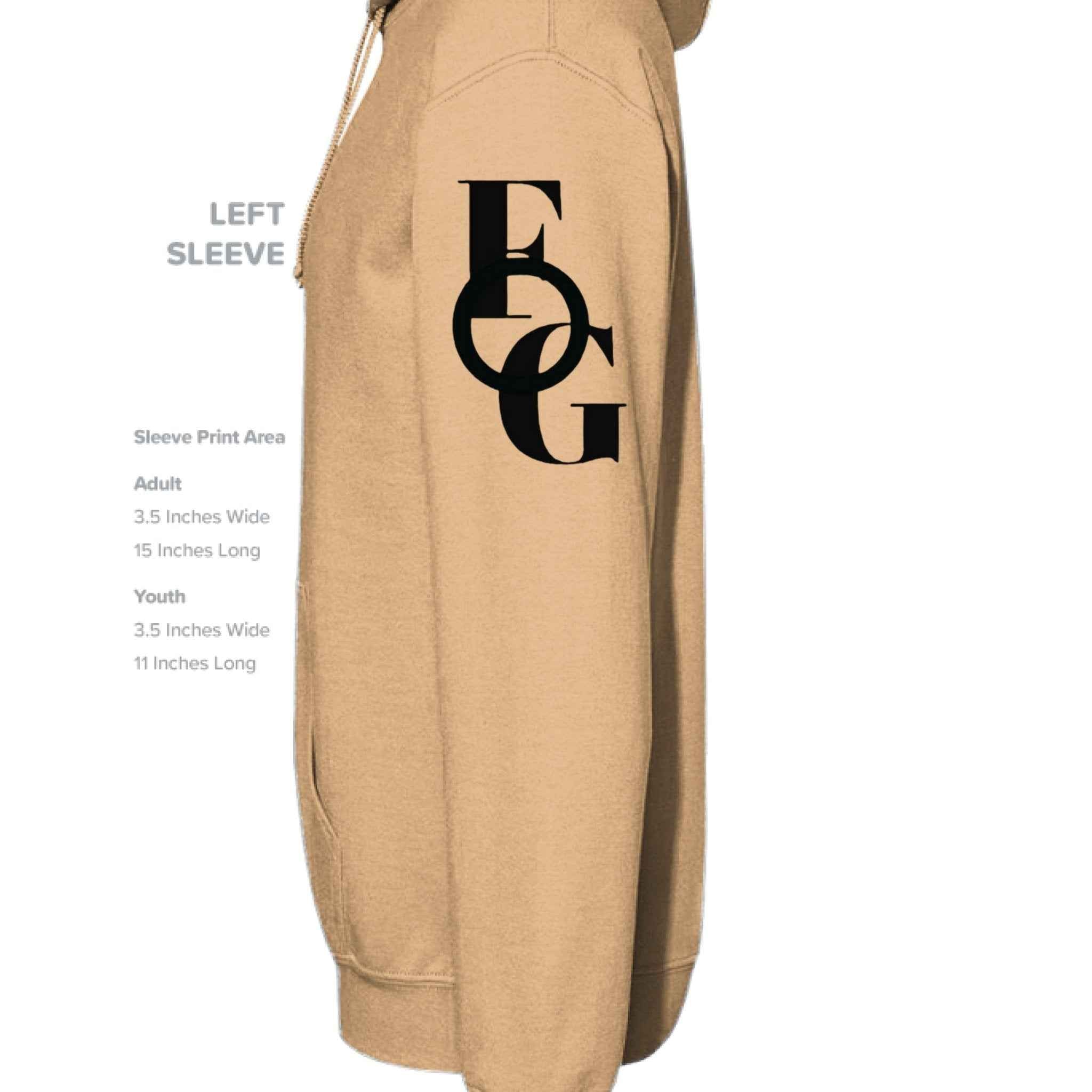 Christian Hoodie  Living a Favored Life Faith Apparel