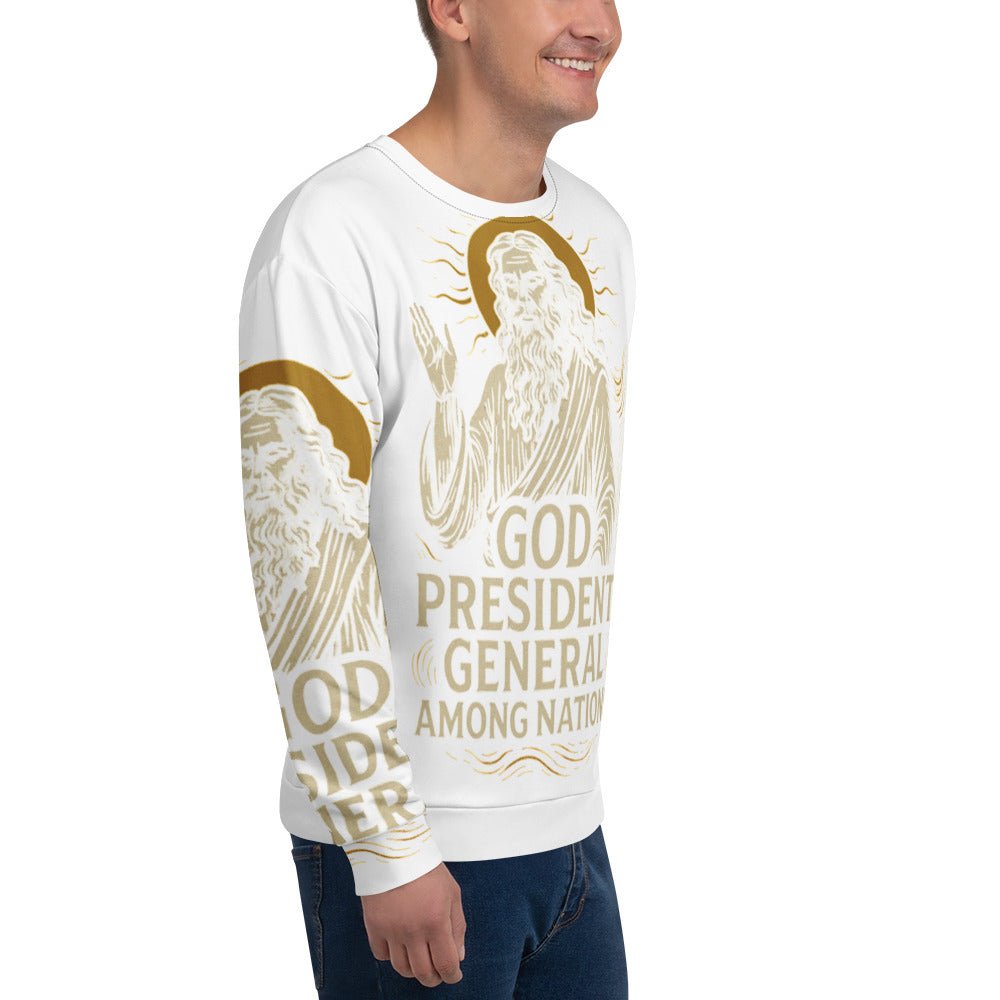 Men President General Among Nations Sweatshirt| Christian clothing | faith fashion | | Christian - FAVOR OF GOD CLOTHING
